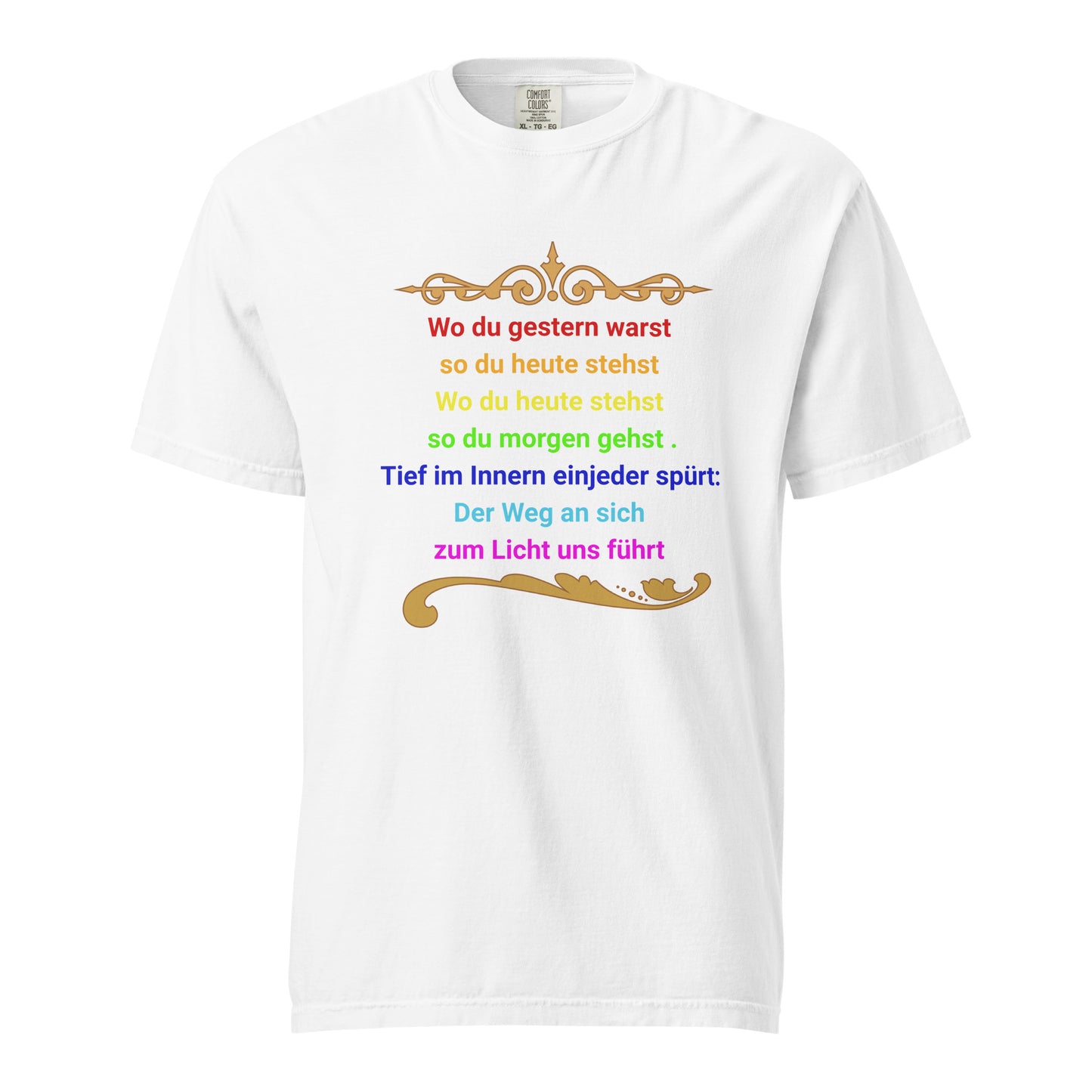  Damen Bio T-Shirt „Der Weg zum ICH BIN" von TextilRebell – 100% Bio-Baumwolle, GOTS-zertifiziert, stückgefärbt, nachhaltige Streetwear