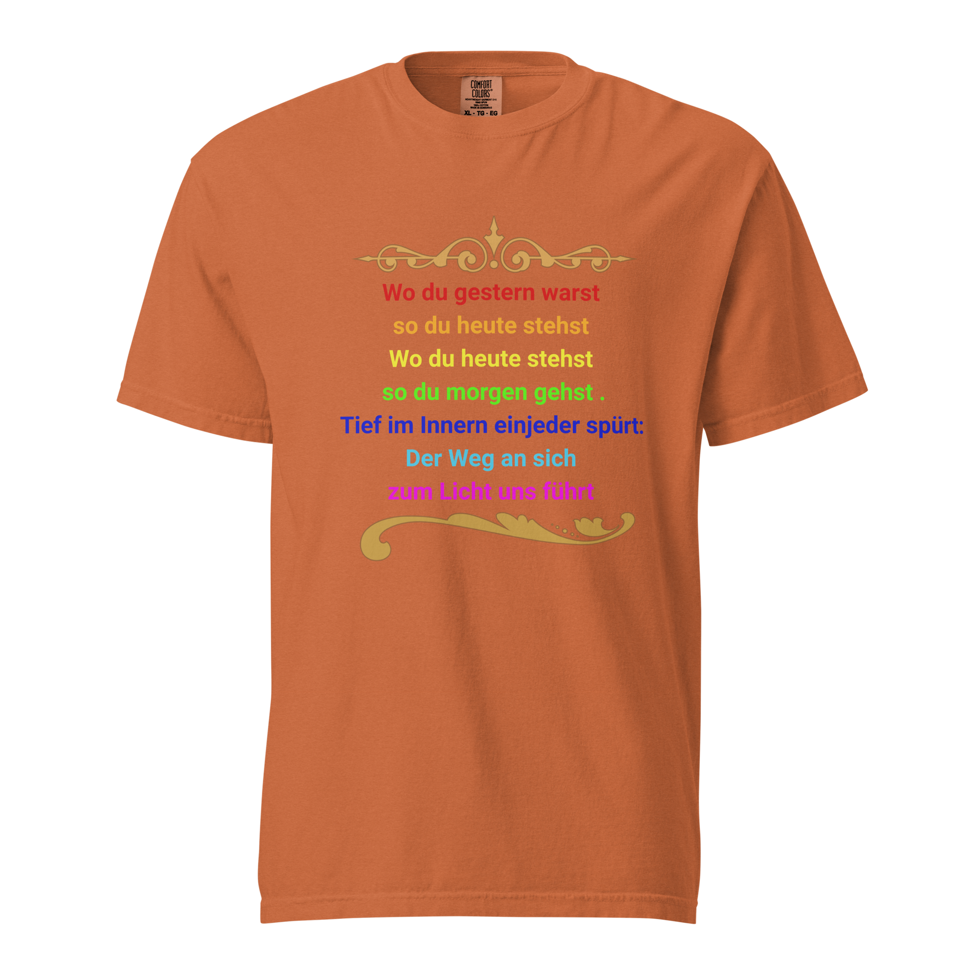 Yam: Damen Bio T-Shirt „Der Weg zum ICH BIN" von TextilRebell – 100% Bio-Baumwolle, GOTS-zertifiziert, stückgefärbt, nachhaltige Streetwear