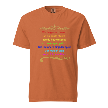 Yam: Damen Bio T-Shirt „Der Weg zum ICH BIN" von TextilRebell – 100% Bio-Baumwolle, GOTS-zertifiziert, stückgefärbt, nachhaltige Streetwear