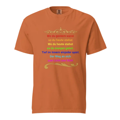 Yam: Damen Bio T-Shirt „Der Weg zum ICH BIN" von TextilRebell – 100% Bio-Baumwolle, GOTS-zertifiziert, stückgefärbt, nachhaltige Streetwear