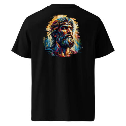 Schwarz : Herren Bio T-Shirt Mann Schwarz Rückseite von TextilRebell – GOTS-zertifiziert, 180 g/m², nachhaltiger Streetwear-Style