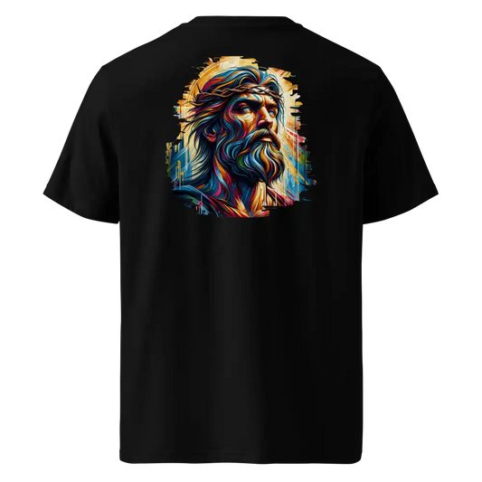 Schwarz : Herren Bio T-Shirt Mann Schwarz Rückseite von TextilRebell – GOTS-zertifiziert, 180 g/m², nachhaltiger Streetwear-Style