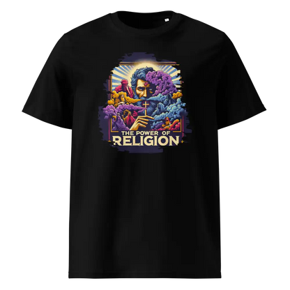 Schwarz: Herren Bio T-Shirt Religion Schwarz von TextilRebell – GOTS-zertifiziert, 180 g/m², nachhaltiger Streetwear-Style