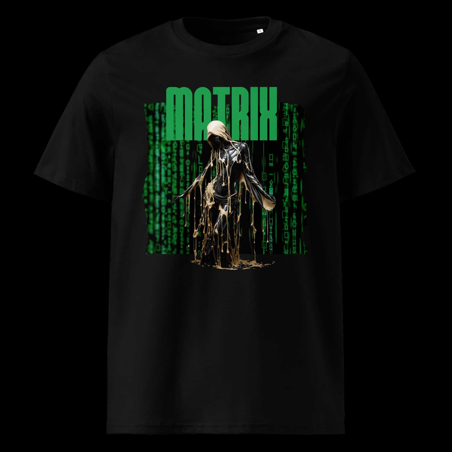 Schwarz: Herren Bio T-Shirt Matrix Schwarz von TextilRebell – GOTS-zertifiziert, 180 g/m², nachhaltiger Streetwear-Style
