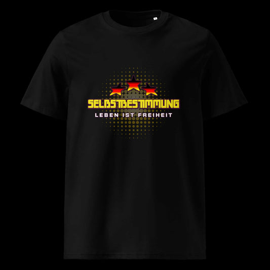 Schwarz: Herren Bio T-Shirt Selbstbestimmung Schwarz von TextilRebell – GOTS-zertifiziert, 180 g/m², nachhaltiger Streetwear-Style