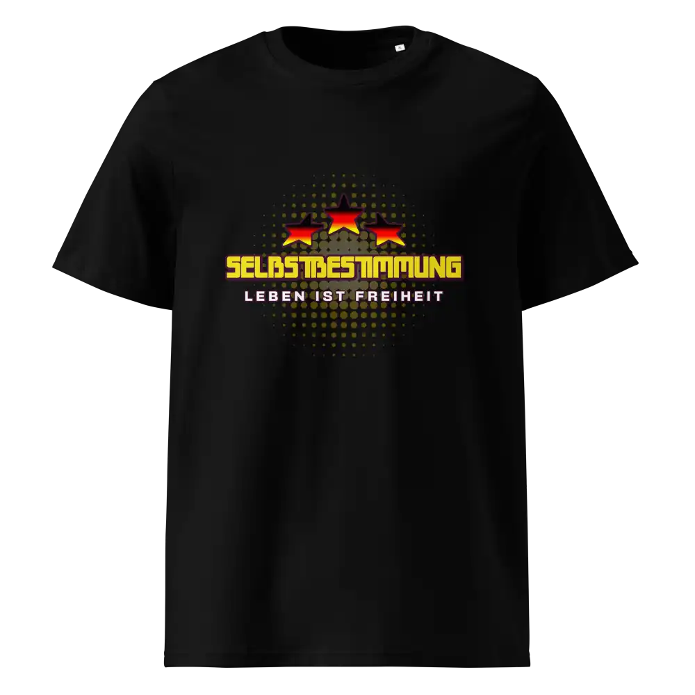 Schwarz: Herren Bio T-Shirt Selbstbestimmung Schwarz von TextilRebell – GOTS-zertifiziert, 180 g/m², nachhaltiger Streetwear-Style