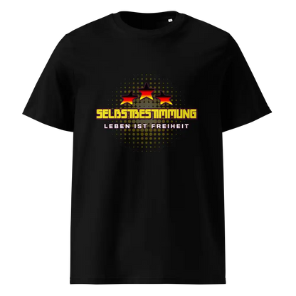 Schwarz: Herren Bio T-Shirt Selbstbestimmung Schwarz von TextilRebell – GOTS-zertifiziert, 180 g/m², nachhaltiger Streetwear-Style