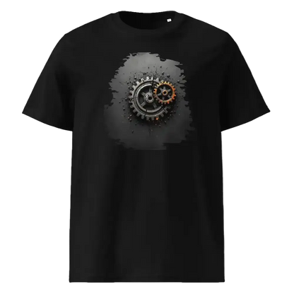 Herren Bio T-Shirt Zahnräder Schwarz von TextilRebell – GOTS-zertifiziert, 180 g/m², nachhaltiger Streetwear-Style