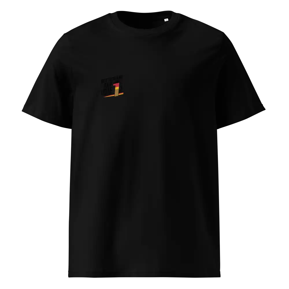 Herren Bio T-Shirt Auf die 1 Schwarz von TextilRebell – GOTS-zertifiziert, 180 g/m², nachhaltiger Streetwear-Style