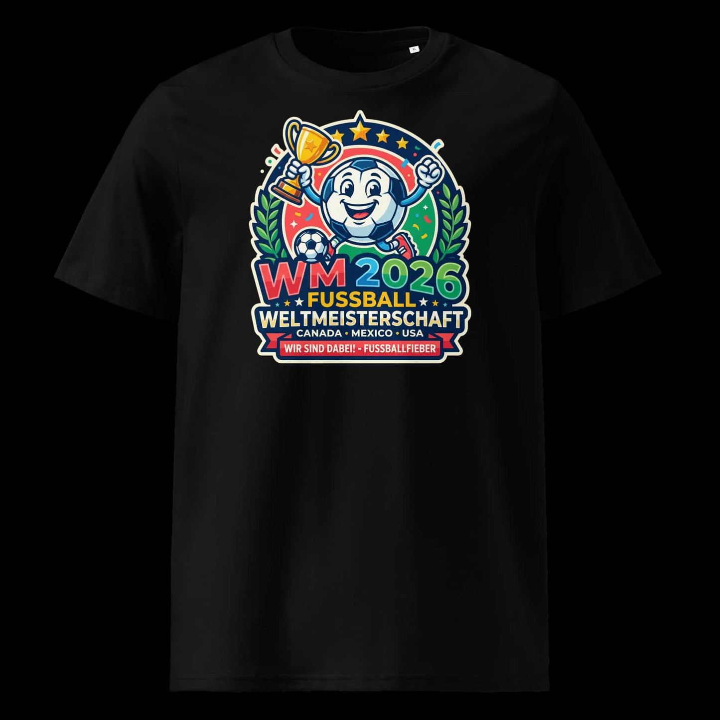 Schwarz: Herren Bio T-Shirt WM Schwarz von TextilRebell – 100% GOTS-zertifizierte Bio-Baumwolle, nachhaltiger Streetwear-Style