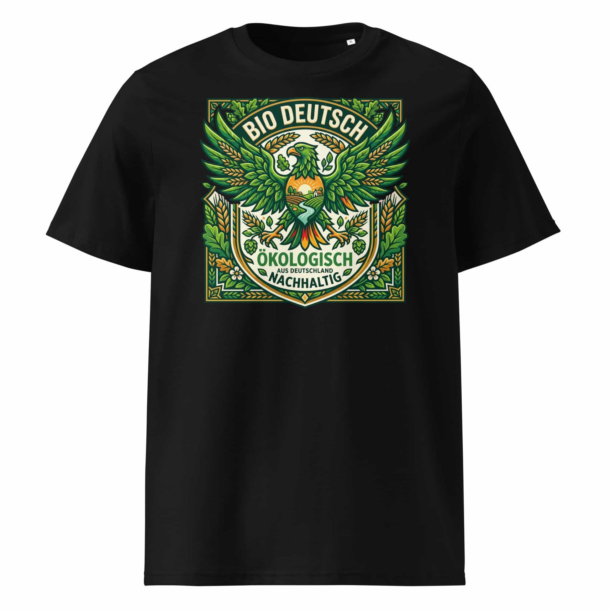 Herren Bio T-Shirt „Deutsch" – Schwarz – GOTS-zertifiziert, 100% Bio-Baumwolle – TextilRebell