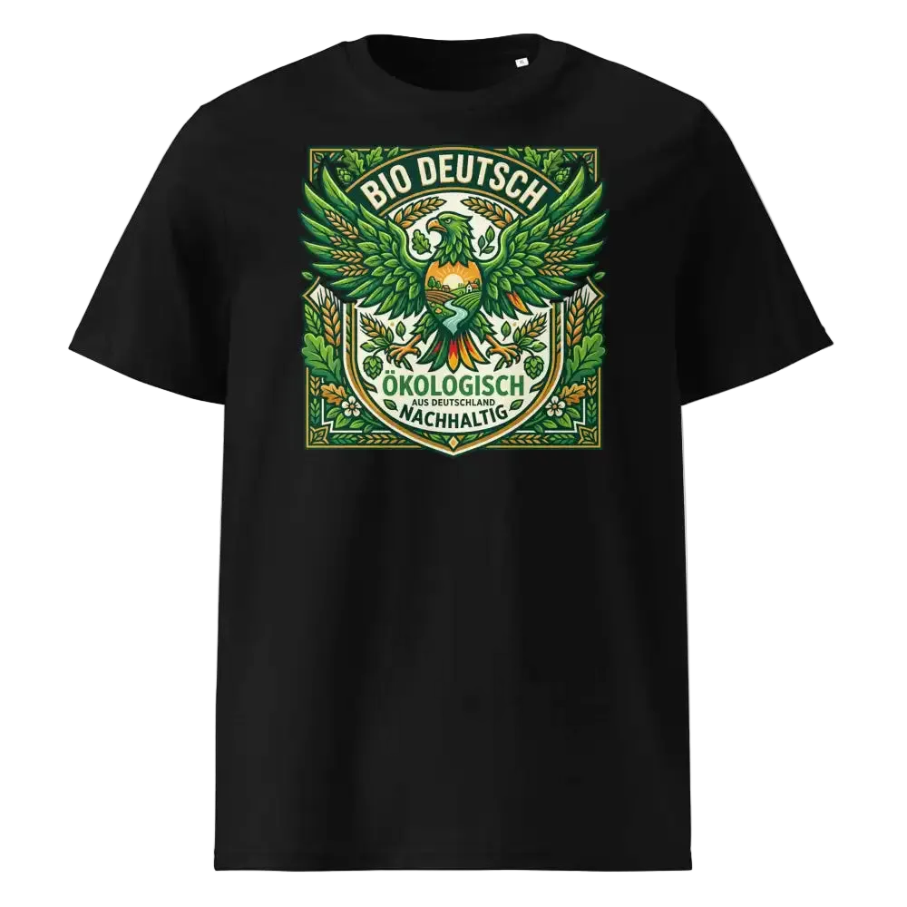 Herren Bio T-Shirt „Deutsch" – Schwarz – GOTS-zertifiziert, 100% Bio-Baumwolle – TextilRebell