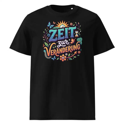  Damen T-Shirt „Zeit zur Veränderung" in Schwarz – 100% Bio-Baumwolle GOTS | TextilRebell