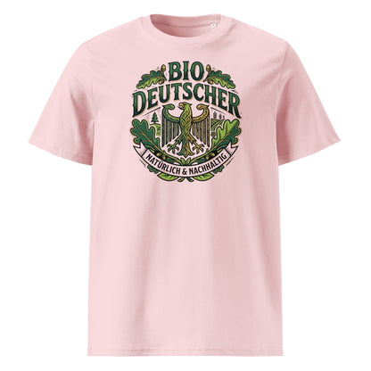 Herren Bio T-Shirt Cotton Pink mit Bio Deutscher Adler Print – GOTS-zertifiziert | TextilRebell