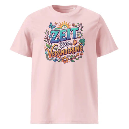 Damen T-Shirt „Zeit zur Veränderung" in Cotton Pink – 100% Bio-Baumwolle GOTS | TextilRebell