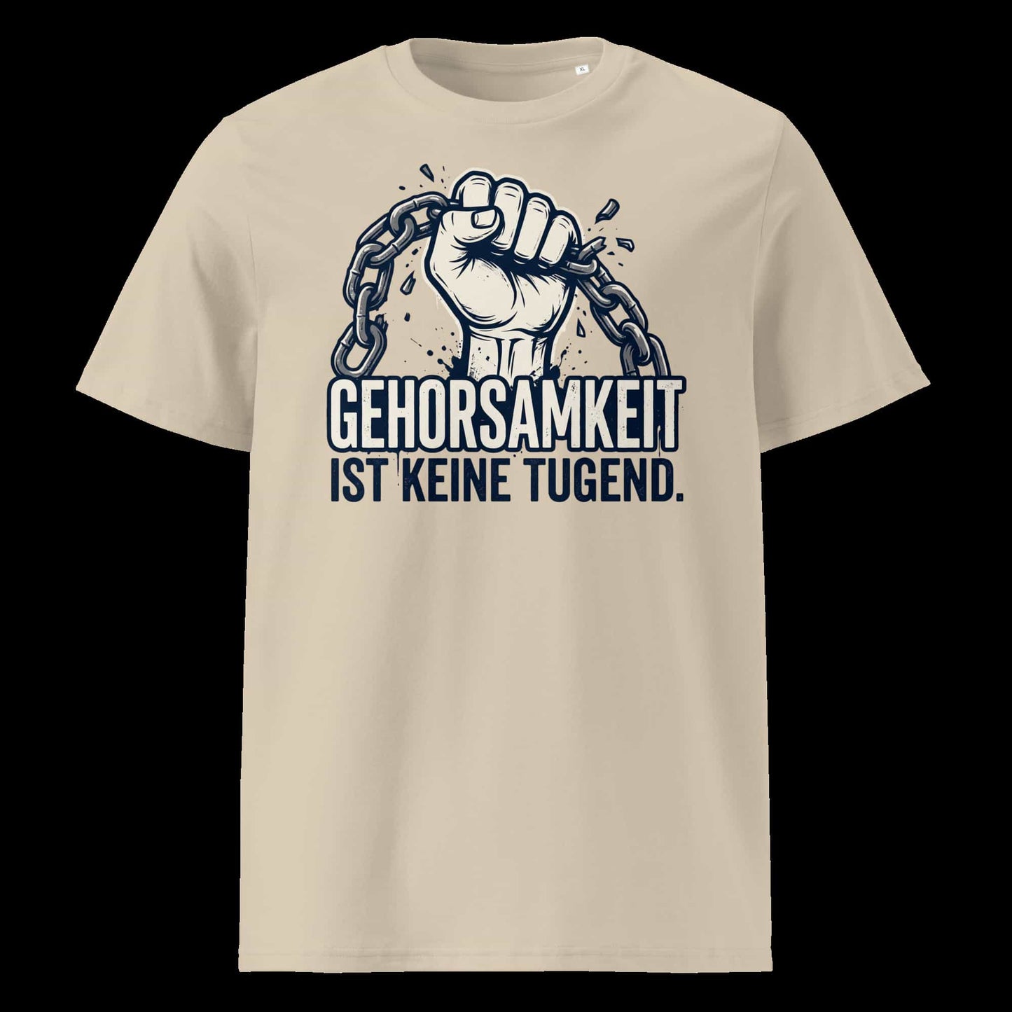 „Herren Bio T-Shirt Gehorsamkeit von TextilRebell – 100% GOTS-zertifizierte Bio-Baumwolle, nachhaltiges Statement Streetwear"