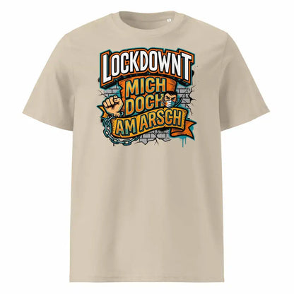 Herren Bio T-Shirt Lockdownt Heather Grau von TextilRebell – GOTS-zertifiziert, 180 g/m², nachhaltiger Streetwear-Style