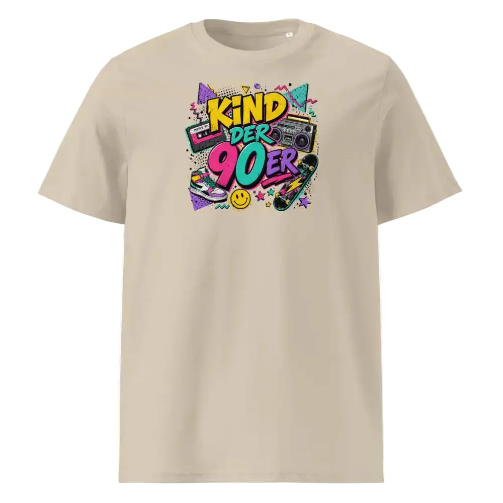 Herren T-Shirt Kind der 90er – 100% Bio-Baumwolle, GOTS zertifiziert, Farbe Desert Dust"