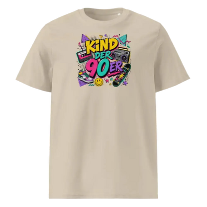 Herren T-Shirt Kind der 90er – 100% Bio-Baumwolle, GOTS zertifiziert, Farbe Desert Dust"
