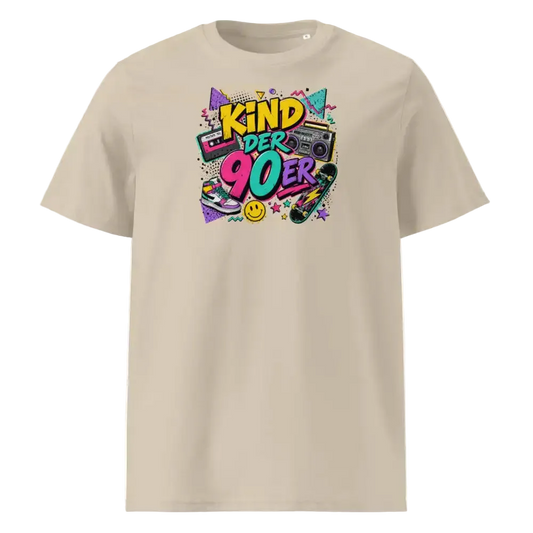 Herren T-Shirt Kind der 90er – 100% Bio-Baumwolle, GOTS zertifiziert, Farbe Desert Dust"