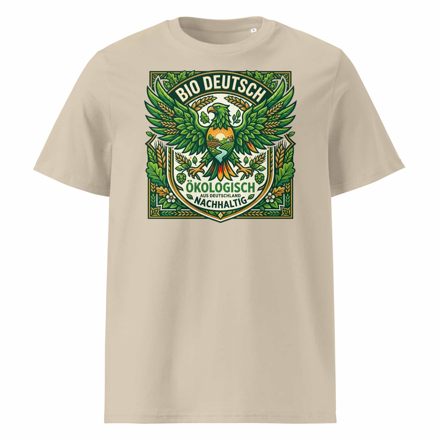Herren Bio T-Shirt „Deutsch" – Desert Dust – GOTS-zertifiziert, 100% Bio-Baumwolle – TextilRebell