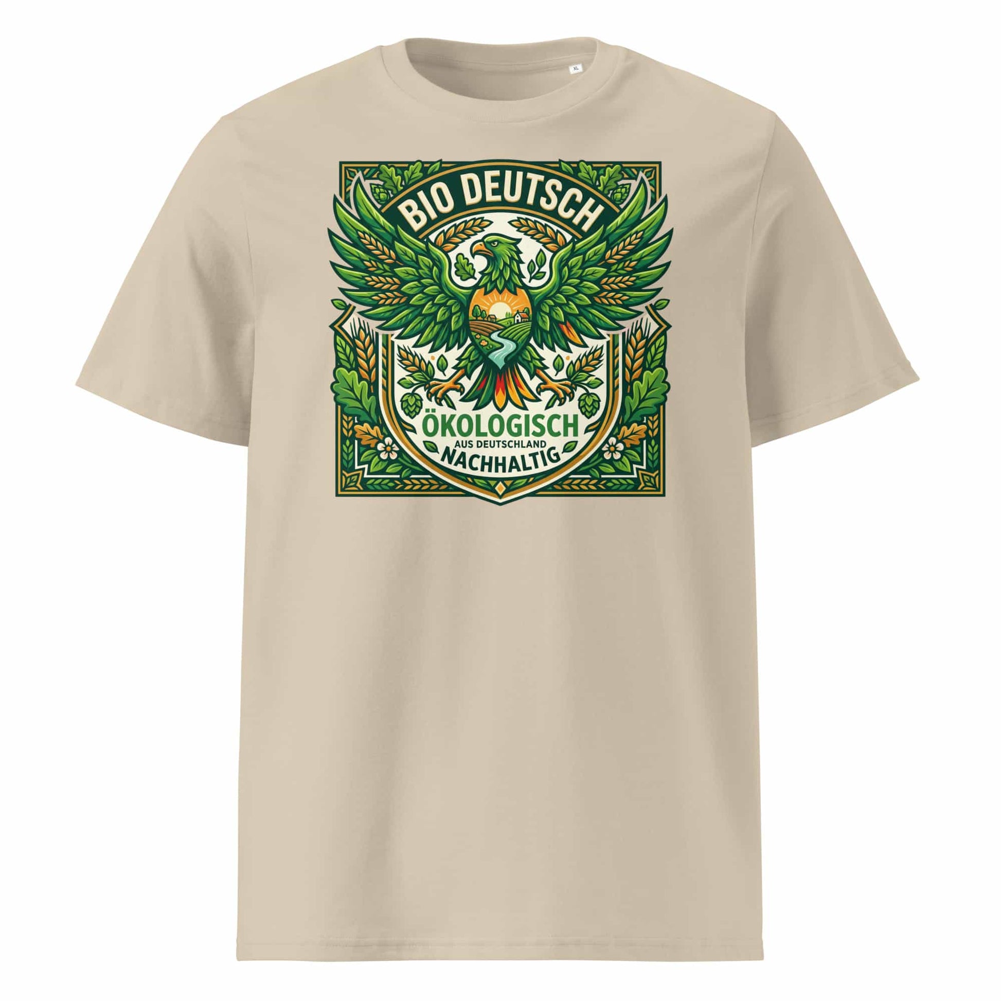 Herren Bio T-Shirt „Deutsch" – Desert Dust – GOTS-zertifiziert, 100% Bio-Baumwolle – TextilRebell