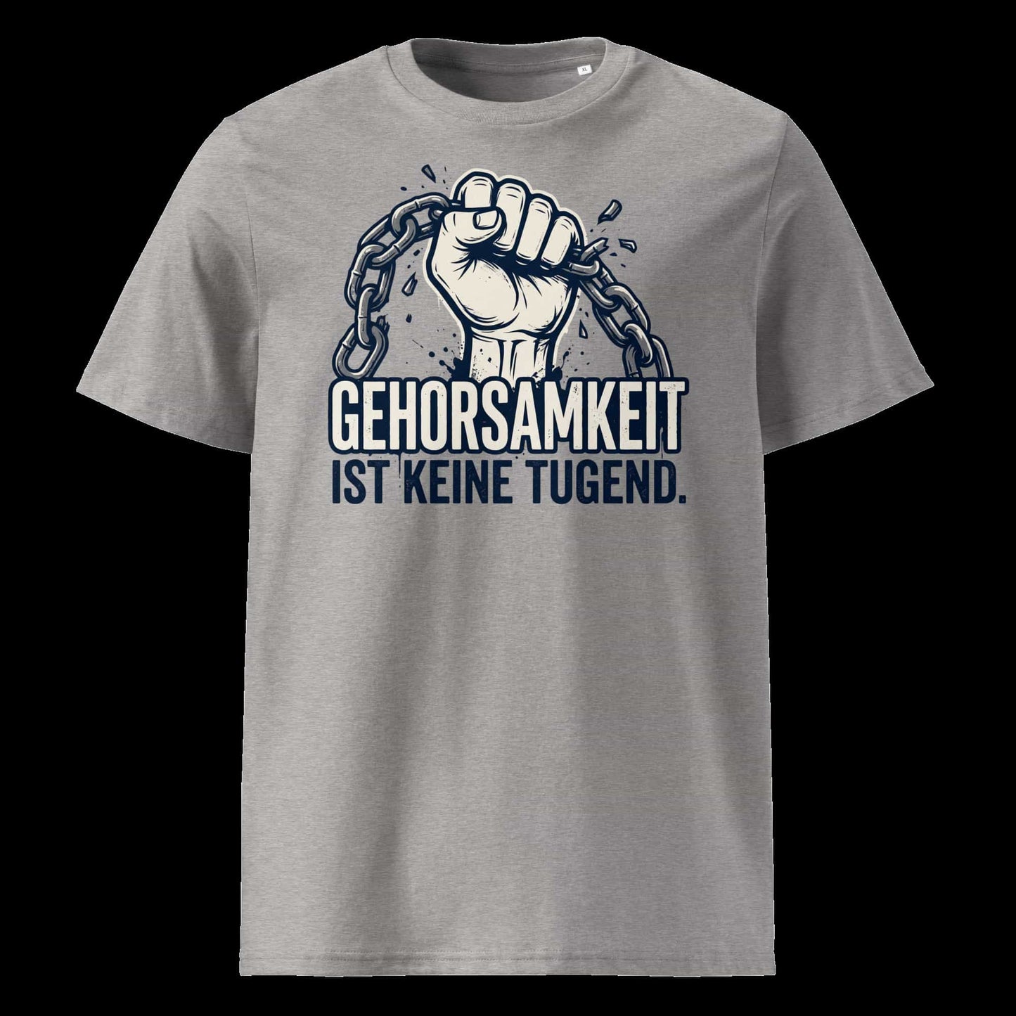 „Herren Bio T-Shirt Gehorsamkeit von TextilRebell – 100% GOTS-zertifizierte Bio-Baumwolle, nachhaltiges Statement Streetwear"