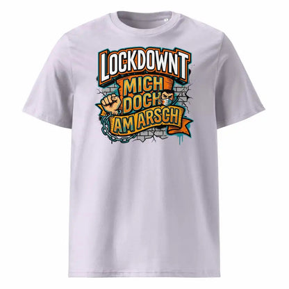 Herren Bio T-Shirt Lockdownt Lavendel von TextilRebell – GOTS-zertifiziert, 180 g/m², Statement Streetwear