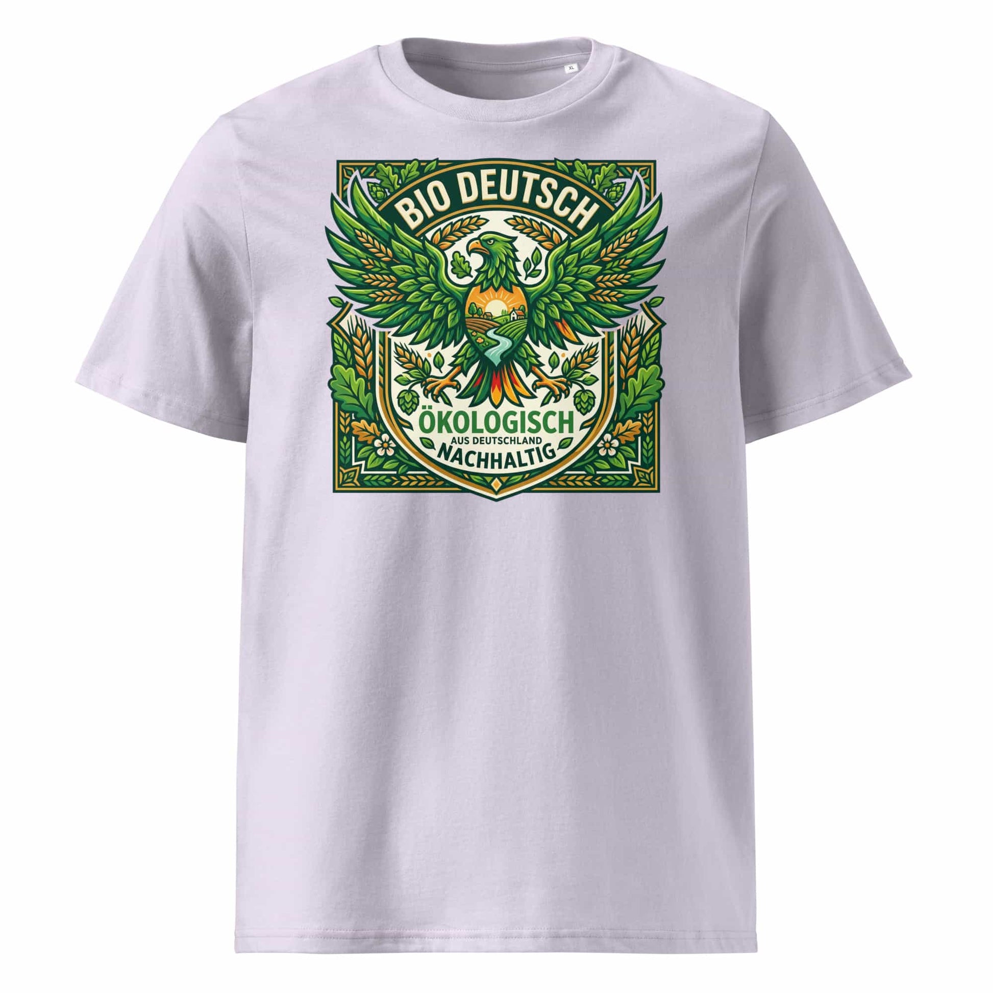 Herren Bio T-Shirt „Deutsch" – Lavendel – GOTS-zertifiziert, 100% Bio-Baumwolle – TextilRebell