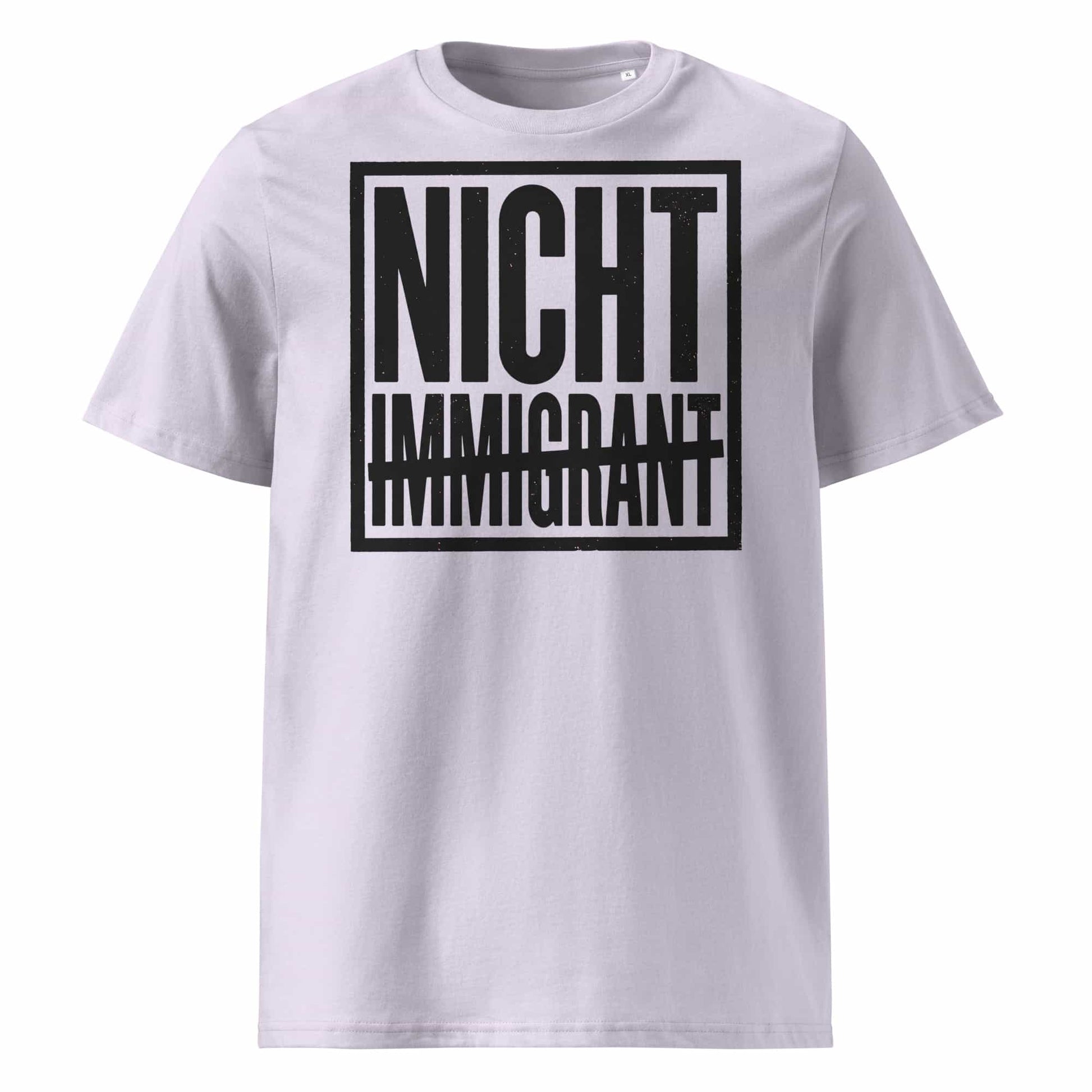 Unisex Statement T-Shirt Nicht in Lavendel – Männer Streetwear Lifestyle – 100% Bio-Baumwolle GOTS zertifiziert – TextilRebell