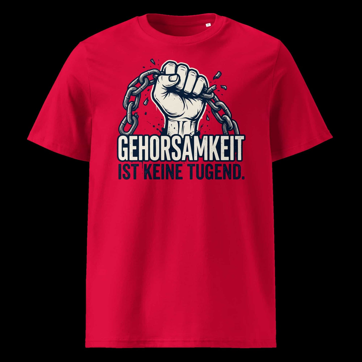 „Herren Bio T-Shirt Gehorsamkeit von TextilRebell – 100% GOTS-zertifizierte Bio-Baumwolle, nachhaltiges Statement Streetwear"