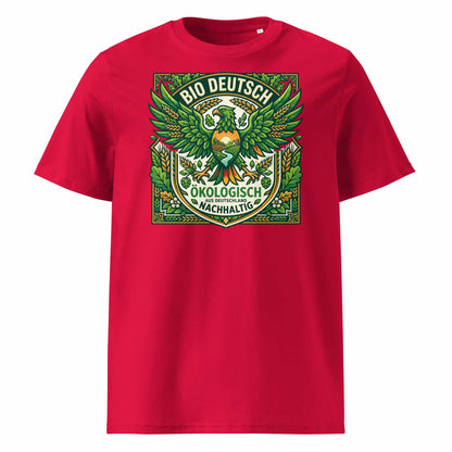 Herren Bio T-Shirt „Deutsch" – Rot – GOTS-zertifiziert, 100% Bio-Baumwolle – TextilRebell