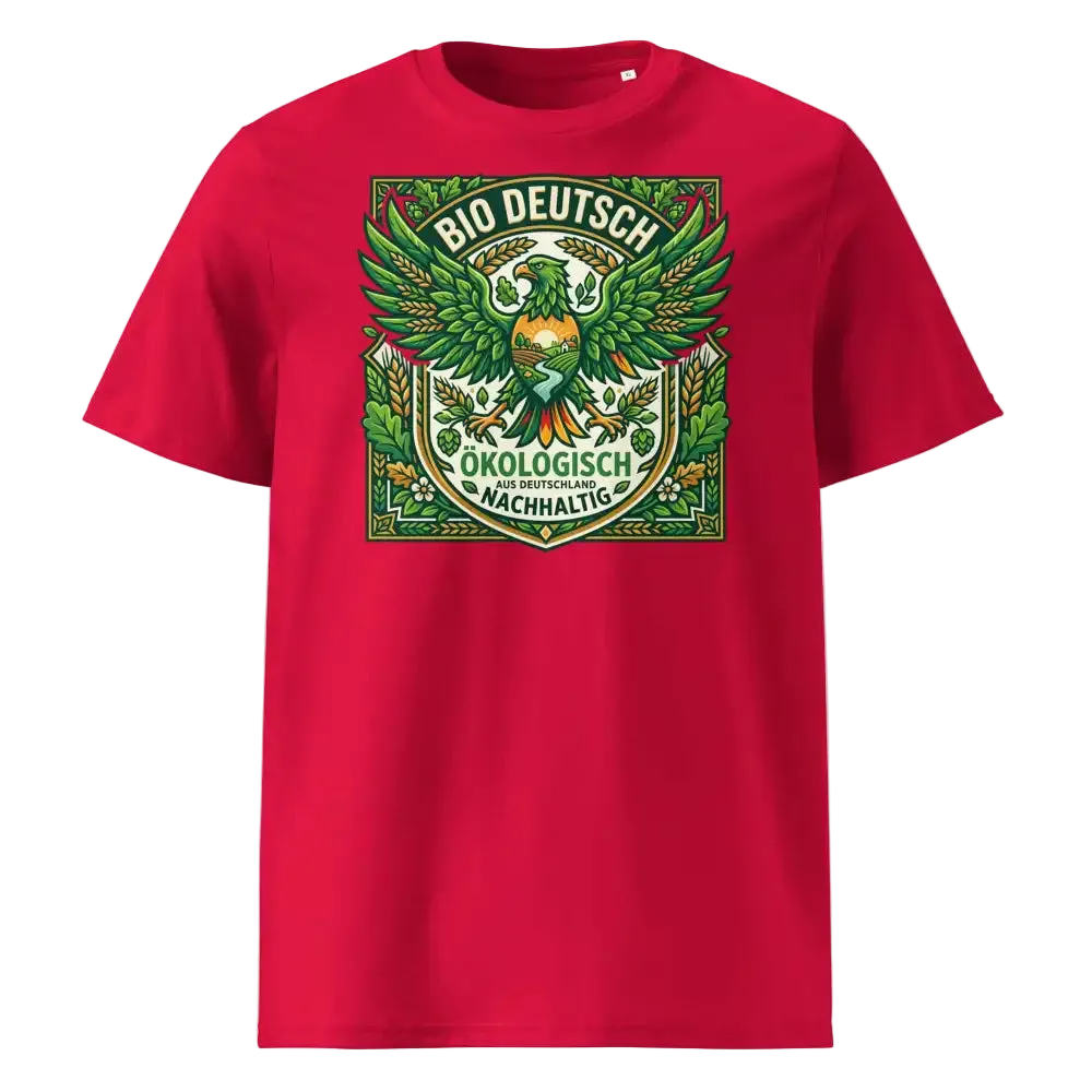 Herren Bio T-Shirt „Deutsch" – Rot – GOTS-zertifiziert, 100% Bio-Baumwolle – TextilRebell