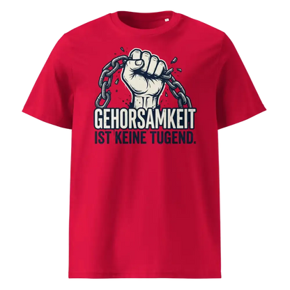 „Herren Bio T-Shirt Gehorsamkeit von TextilRebell – 100% GOTS-zertifizierte Bio-Baumwolle, nachhaltiges Statement Streetwear"