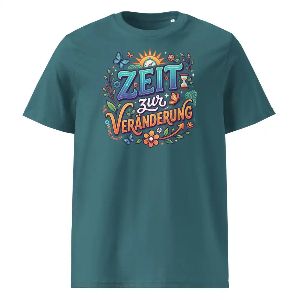  Damen T-Shirt „Zeit zur Veränderung" in Stargazer – 100% Bio-Baumwolle GOTS | TextilRebell