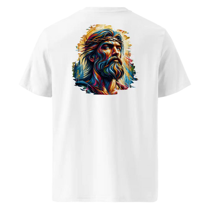 Weiß : Herren Bio T-Shirt Mann Weiß Rückseite von TextilRebell – GOTS-zertifiziert, 180 g/m², nachhaltiger Streetwear-Style