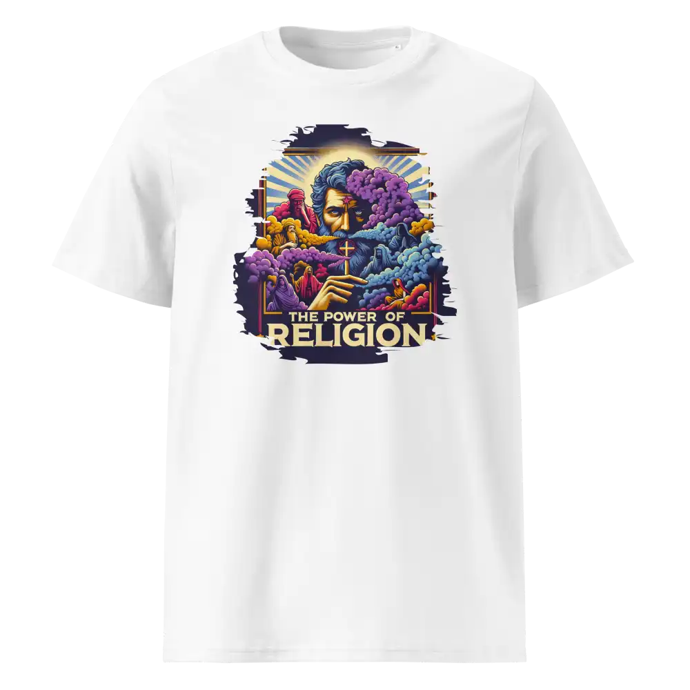 Herren Bio T-Shirt Religion Weiß von TextilRebell – GOTS-zertifiziert, 180 g/m², Statement Streetwear