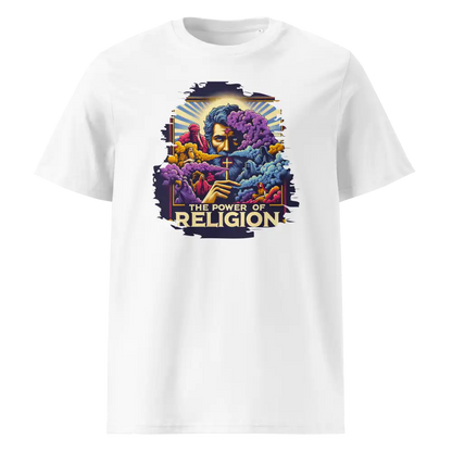 Herren Bio T-Shirt Religion Weiß von TextilRebell – GOTS-zertifiziert, 180 g/m², Statement Streetwear