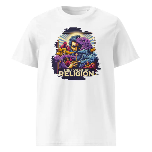 Herren Bio T-Shirt Religion Weiß von TextilRebell – GOTS-zertifiziert, 180 g/m², Statement Streetwear