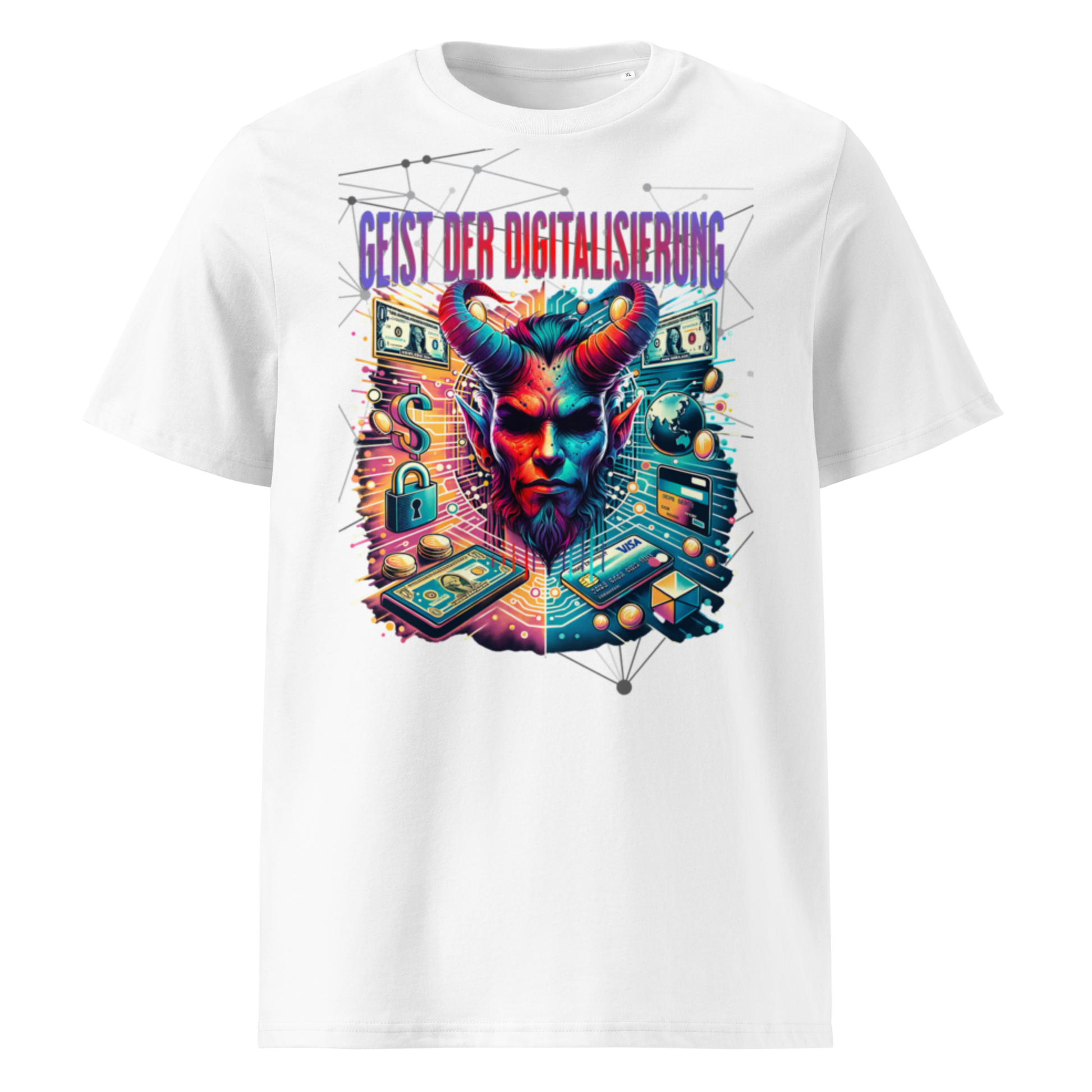 Weiß: Herren Bio T-Shirt Digital Weiß von TextilRebell – GOTS-zertifiziert, 180 g/m², faire Produktion