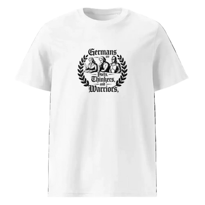 Damen Bio T-Shirt „Dichter" in Weiß Statement-Print, 100% Bio-Baumwolle GOTS, 180 g/m², nachhaltige Mode von TextilRebell"