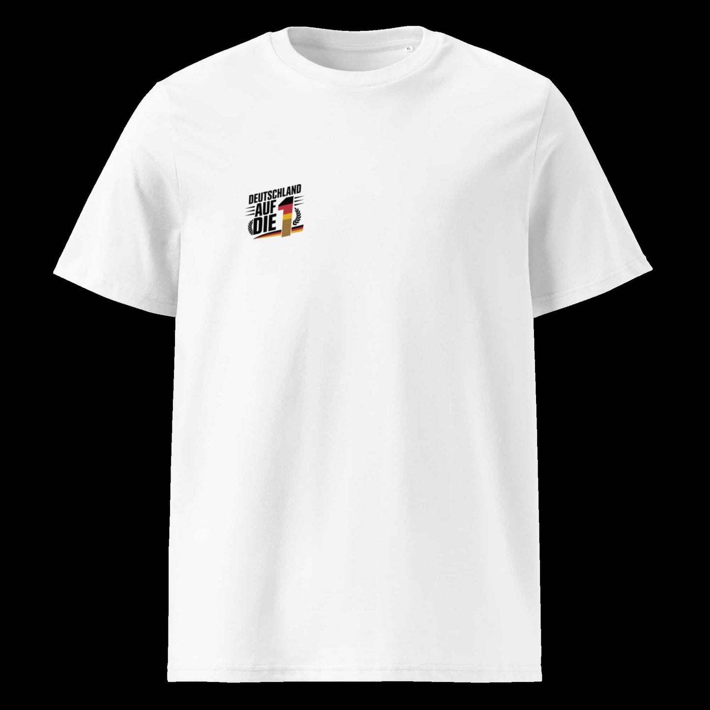 Weiß: Herren Bio T-Shirt Auf die 1 Weiß von TextilRebell – GOTS-zertifiziert, 180 g/m², faire Produktion