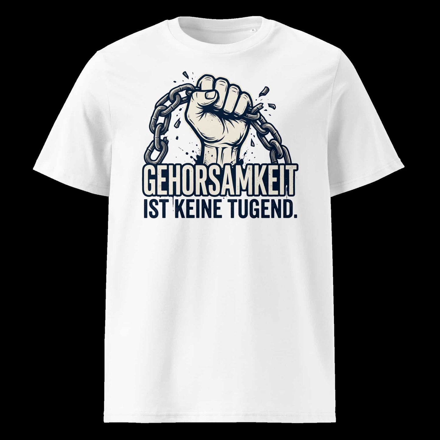 „Herren Bio T-Shirt Gehorsamkeit von TextilRebell – 100% GOTS-zertifizierte Bio-Baumwolle, nachhaltiges Statement Streetwear"