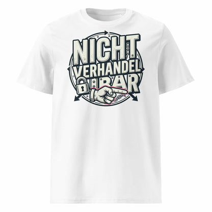 : „Herren Bio T-Shirt Weiß Frontansicht – GOTS-zertifiziert | TextilRebell"
