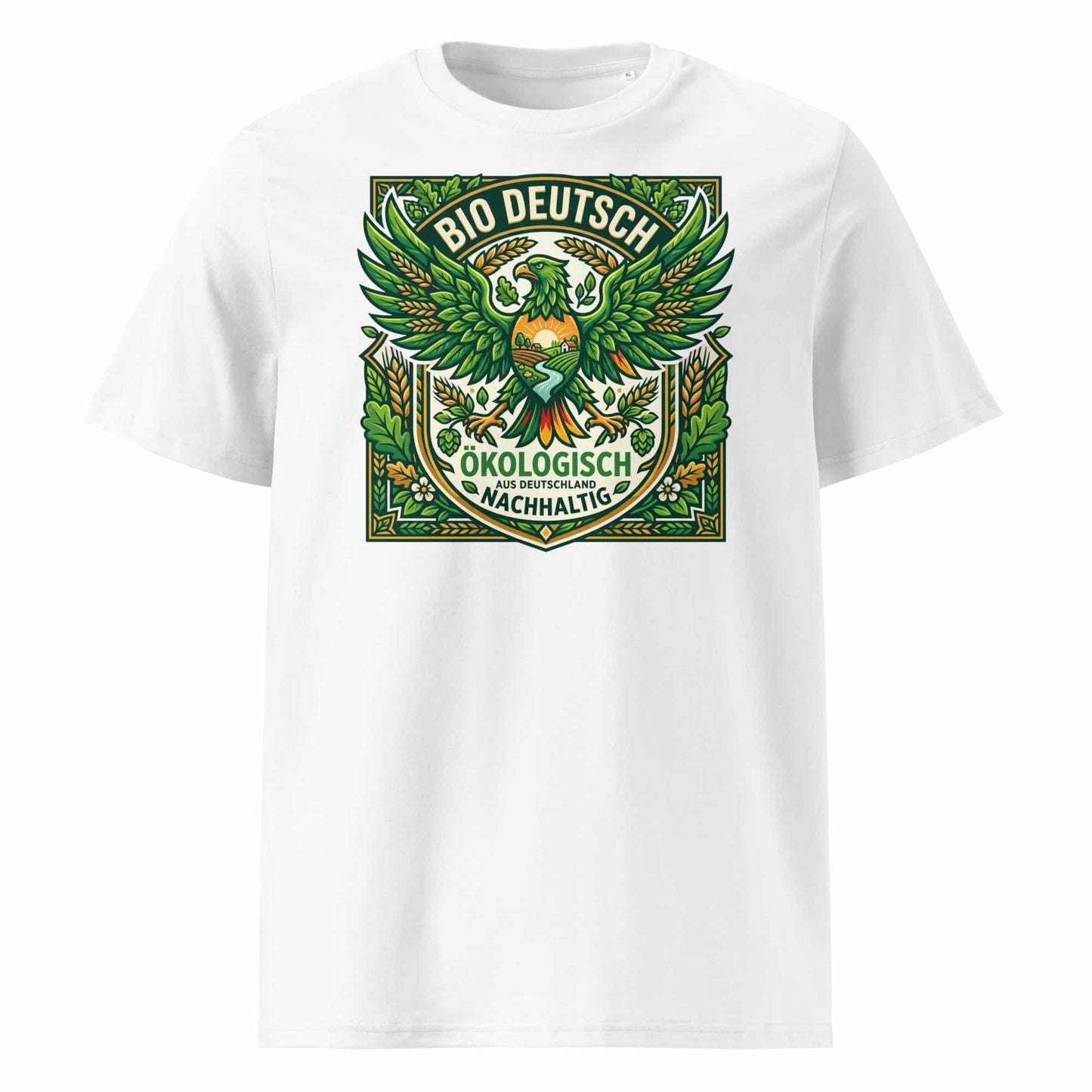 Herren Bio T-Shirt „Deutsch" – Weiß – GOTS-zertifiziert, 100% Bio-Baumwolle – TextilRebell