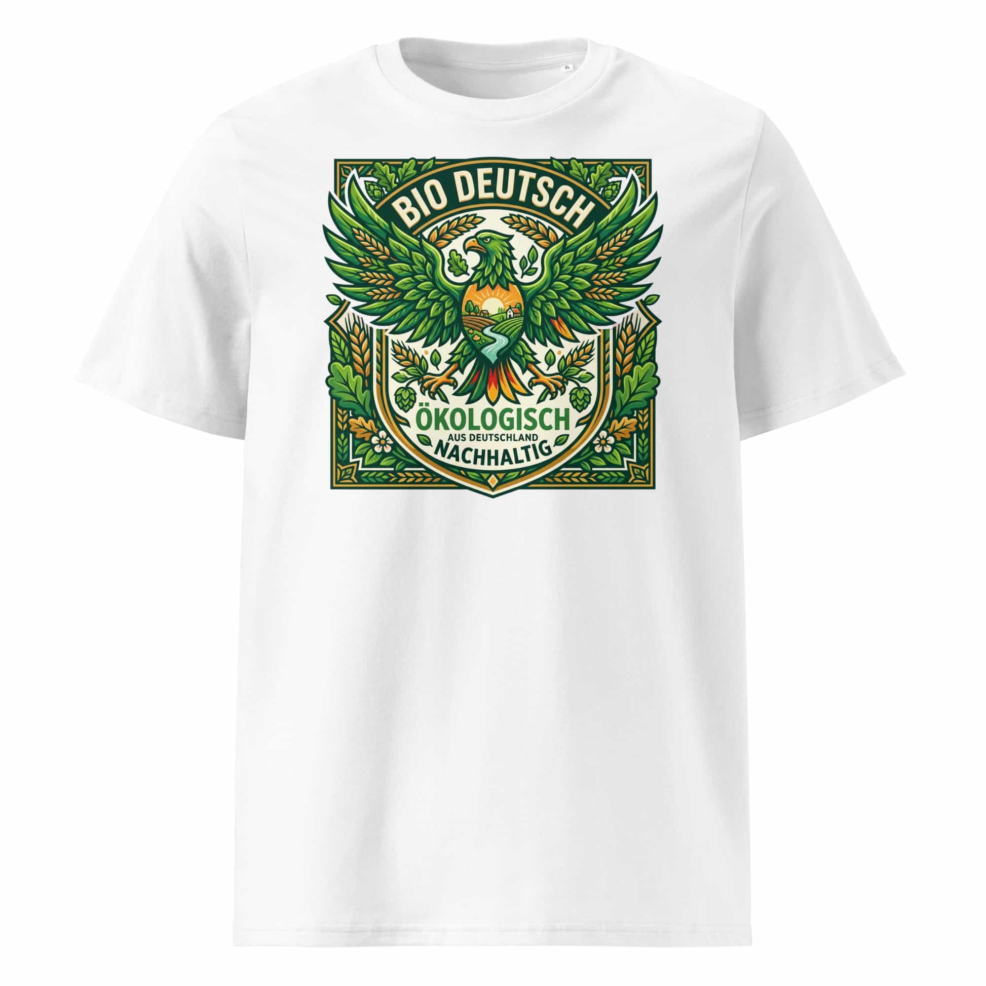 Herren Bio T-Shirt „Deutsch" – Weiß – GOTS-zertifiziert, 100% Bio-Baumwolle – TextilRebell
