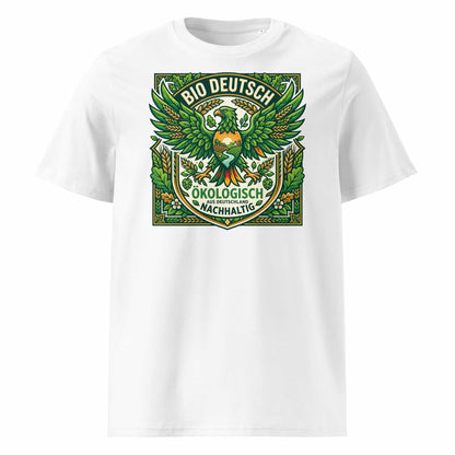 Herren Bio T-Shirt „Deutsch" – Weiß – GOTS-zertifiziert, 100% Bio-Baumwolle – TextilRebell