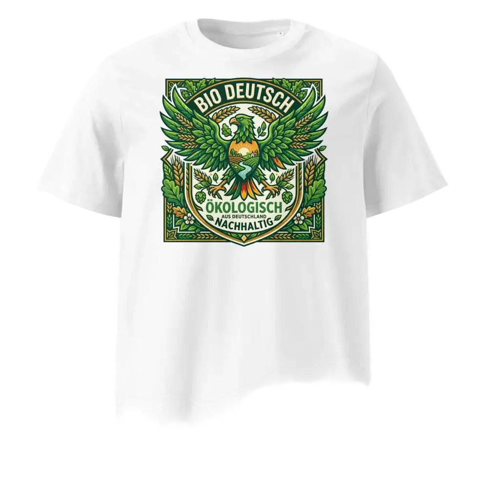 Herren Bio T-Shirt „Deutsch" – Weiß – GOTS-zertifiziert, 100% Bio-Baumwolle – TextilRebell