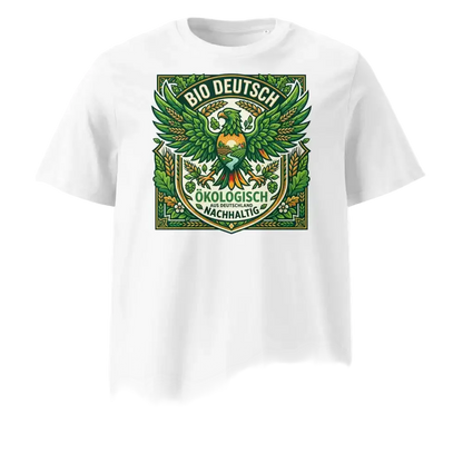 Herren Bio T-Shirt „Deutsch" – Weiß – GOTS-zertifiziert, 100% Bio-Baumwolle – TextilRebell