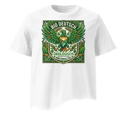 Herren Bio T-Shirt „Deutsch" – Weiß – GOTS-zertifiziert, 100% Bio-Baumwolle – TextilRebell